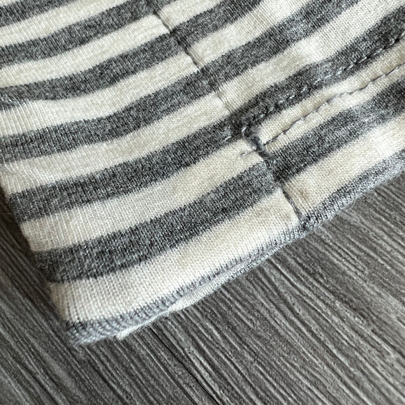 Moon + Beck Romper Kids 0-3 Months White Gray Striped Sleeveless - Picture 8 of 9